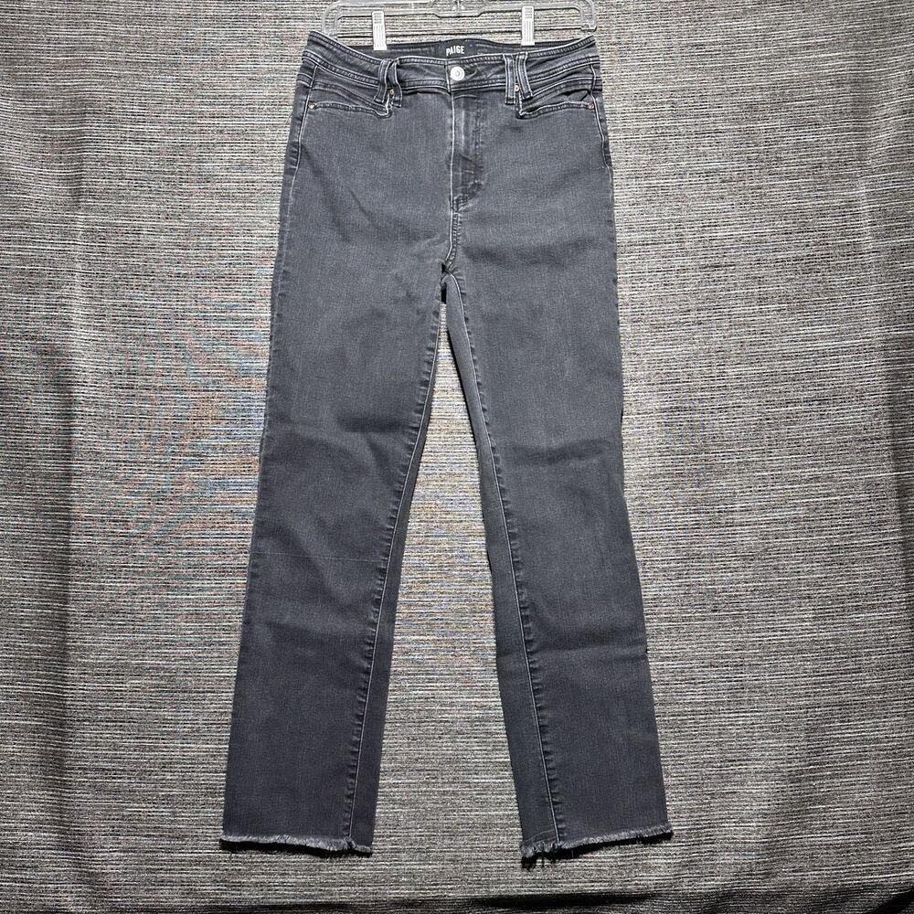 Paige Cindy Jeans Women's Size 30 Gray Black Straight Crop